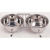 COMEDERO DOBLE 25cm C/SOPORTE 2 X 2,60 l