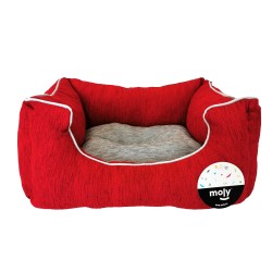 CUNA RECT. CHENILLA ROJA T-1 50*42*21