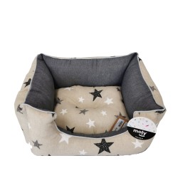 CUNA RECT. ESTRELLITAS/GRIS T-1 50*42*21
