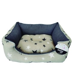 CUNA RECT. ESTRELLITAS/GRIS T-2 60*48*24