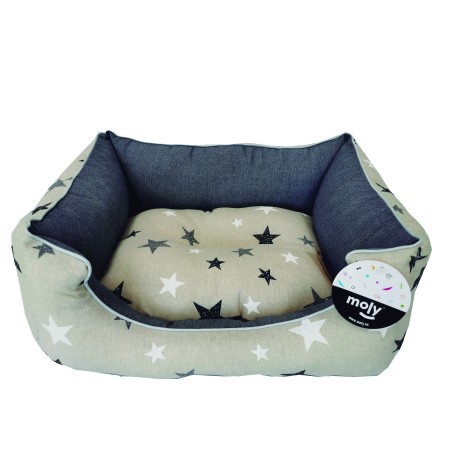 CUNA RECT. ESTRELLITAS/GRIS T-2 60*48*24