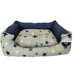 CUNA RECT. ESTRELLITAS/GRIS T-3 75*63*24