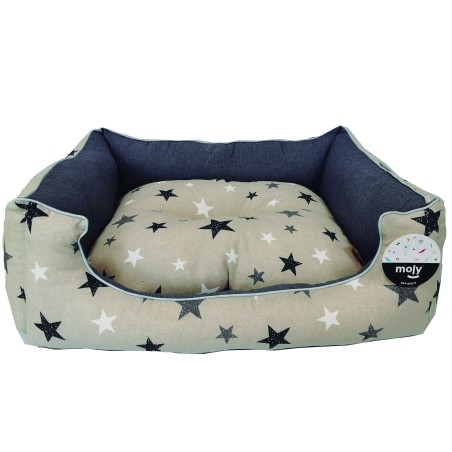 CUNA RECT. ESTRELLITAS/GRIS T-3 75*63*24