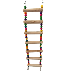 JUGUETE INTERACTIVO ESCALERA PASARELA MADERA COLORES 10x46 CM