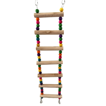 JUGUETE INTERACTIVO ESCALERA PASARELA MADERA COLORES 10x46 CM