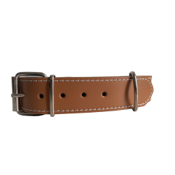 Collar de cuero doble para perros: elegancia y calidad