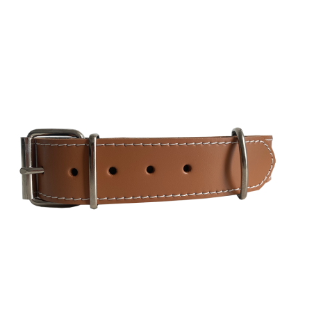 Collar de cuero doble para perros: elegancia y calidad