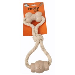 Juguete mordedor TPR eco para perros 26 cm, doble forma