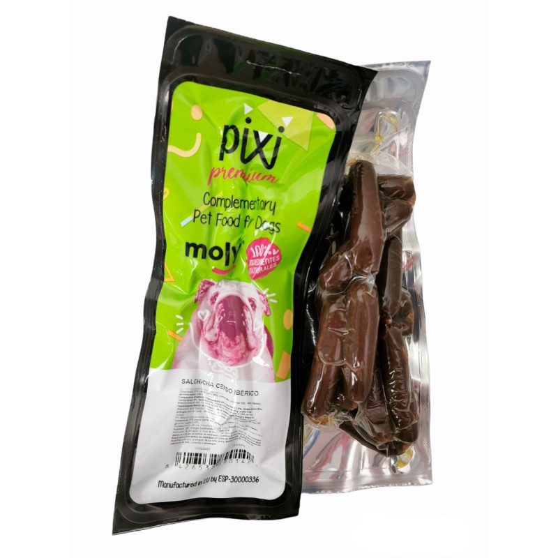 Salchichas de Cerdo Ibérico 250g, Snack Natural para Perros Salchichas de Cerdo Ibérico 250g, Snack Natural para Perros