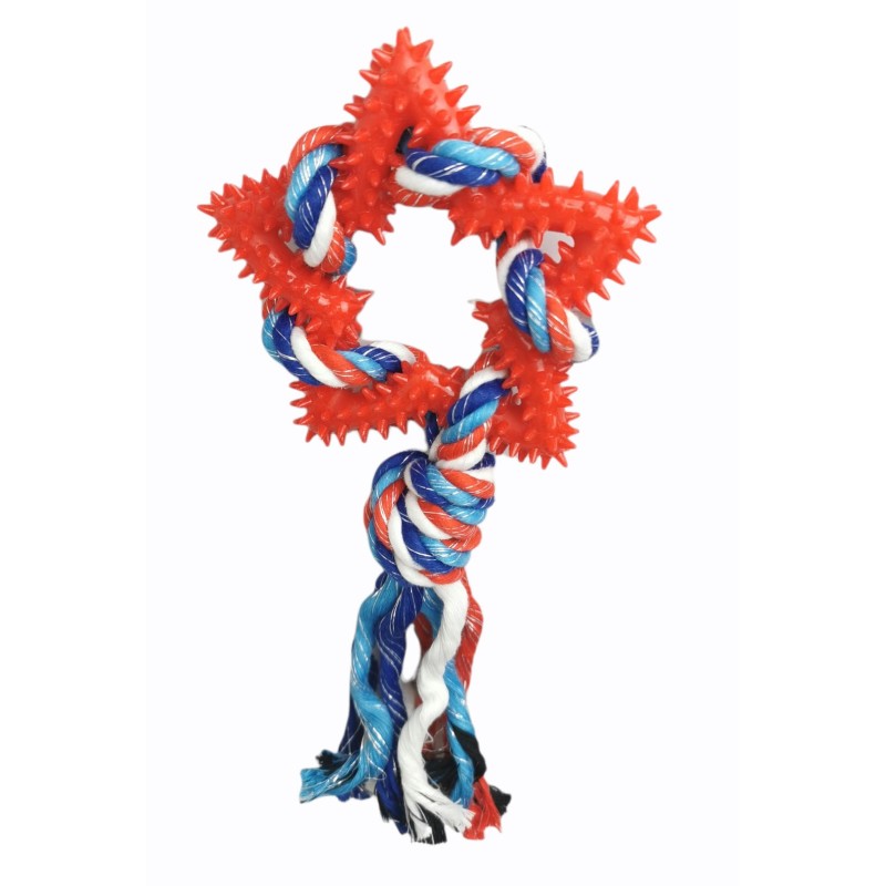 Mordedor Estrella Dental TPR 26cm - Juguete para Perros Divertido