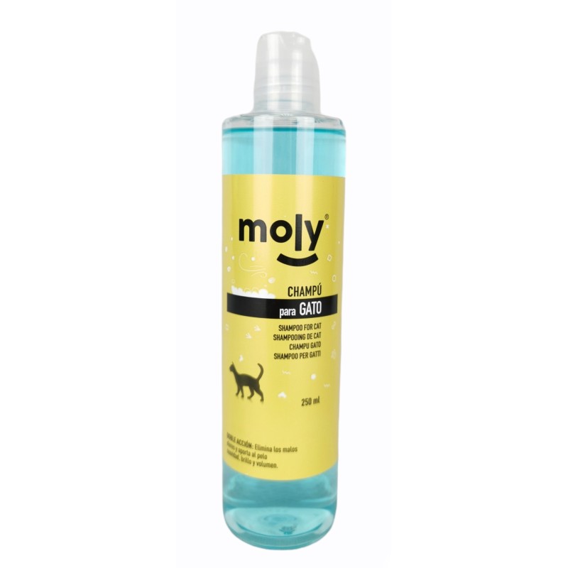 Champú para Gatos Moly 250ml - Suavidad y Brillo Garantizados Champú para Gatos Moly 250ml - Suavidad y Brillo Garantizados