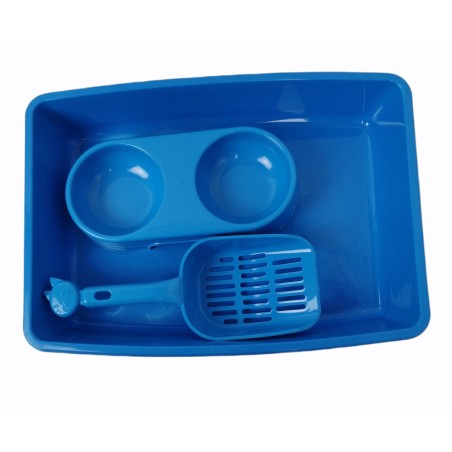 KIT PARA GATO BANDEJA/COMEDERO/PALA 37X26