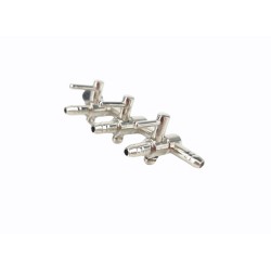 Llave de Metal para Acuario con 2 Entradas y 3 Salidas