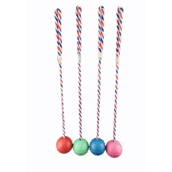 PELOTA CAUCHO 6CM C/RAMAL NYLON
