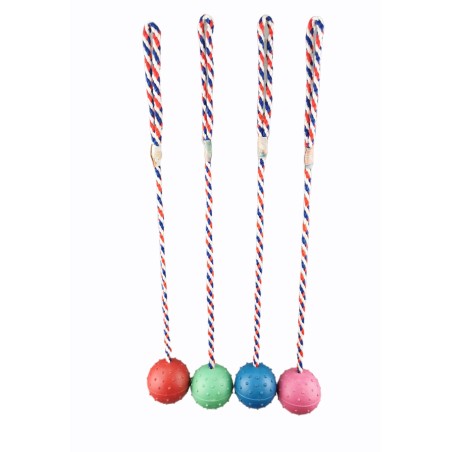 PELOTA CAUCHO 6CM C/RAMAL NYLON