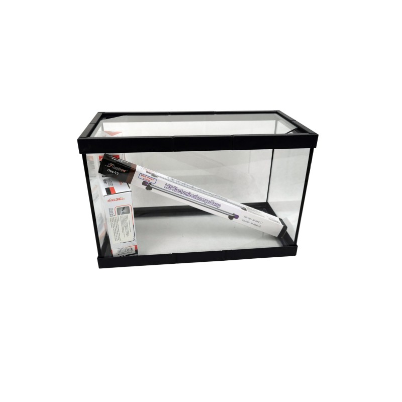 ACUARIO CRISTAL C/M NEGRO 20 LTS KIT COMPLETO 40X2 ACUARIO CRISTAL C/M NEGRO 20 LTS KIT COMPLETO 40X2