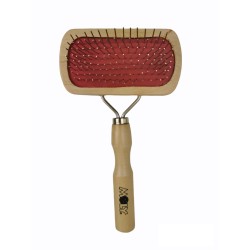 Cepillo Carda Sencillo para Perros con Mango de Madera