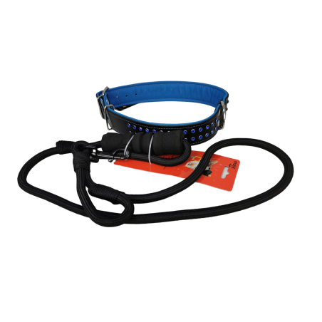 Collar de Piel con Pedrería para Perros - Estilo y Comodidad