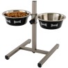 Comedero Doble Regulable en Altura para Perros – 2 Cuencos de 1.55 L (22 cm)