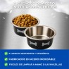 Comedero Doble Regulable en Altura para Perros – 2 Cuencos de 1.55 L (22 cm)