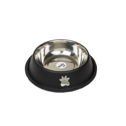 Comedero Acero Inoxidable Antideslizante 18 cm para Mascotas