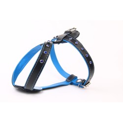 Arnés de Piel Luxury con Cristales para Perros 60 cm
