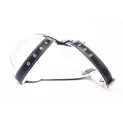 Arnés de Piel Luxury con Cristales para Perros 60 cm