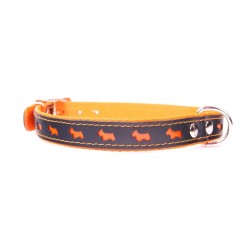 Collar de Piel Luxury Reflectante 57 cm para Mascotas