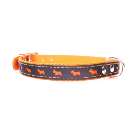Collar de Piel Luxury Reflectante 57 cm para Mascotas