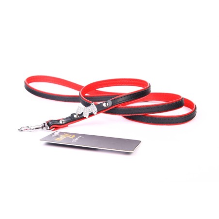 Correa Piel Luxury Joya Roja 120 cm para tu mascota