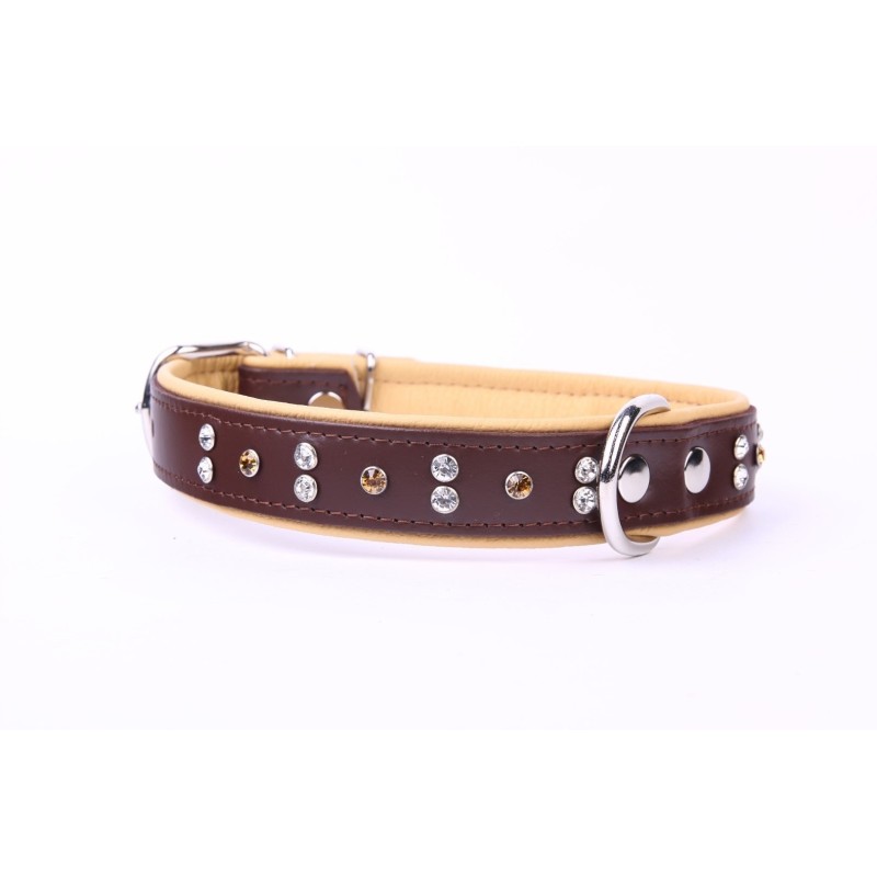 Collar de Piel Luxury con Cristales para Mascotas 56 cm