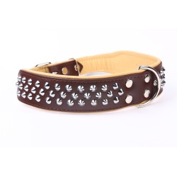 Collar de Piel Luxury con Clavo para Mascotas - 75 cm