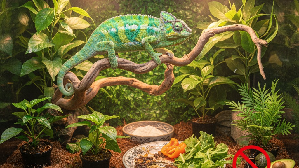 Alimentación ideal para camaleones: qué darles y qué evitar