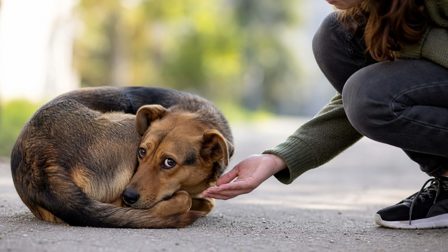 Cómo ayudar a un perro miedoso