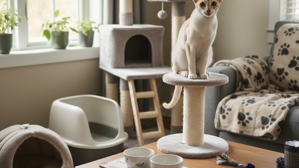 Cómo preparar tu hogar para la llegada de un gato Oriental de pelo corto