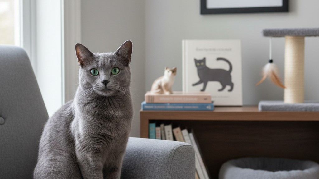 Comportamiento típico del gato Azul Ruso: cómo entender a tu felino