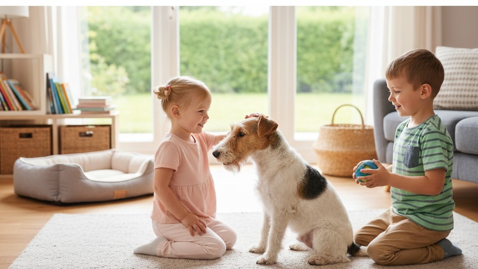 Consejos para la convivencia armoniosa entre el Fox Terrier de Pelo Duro y niños