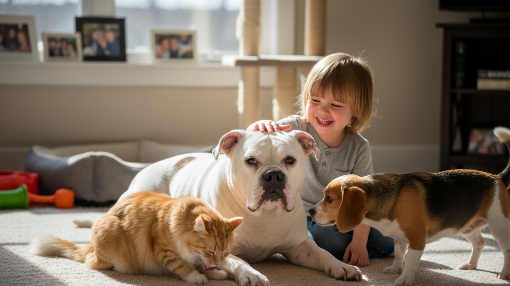 Convivencia del American Bulldog con Niños y Otros Animales: Claves para una Buena Relación
