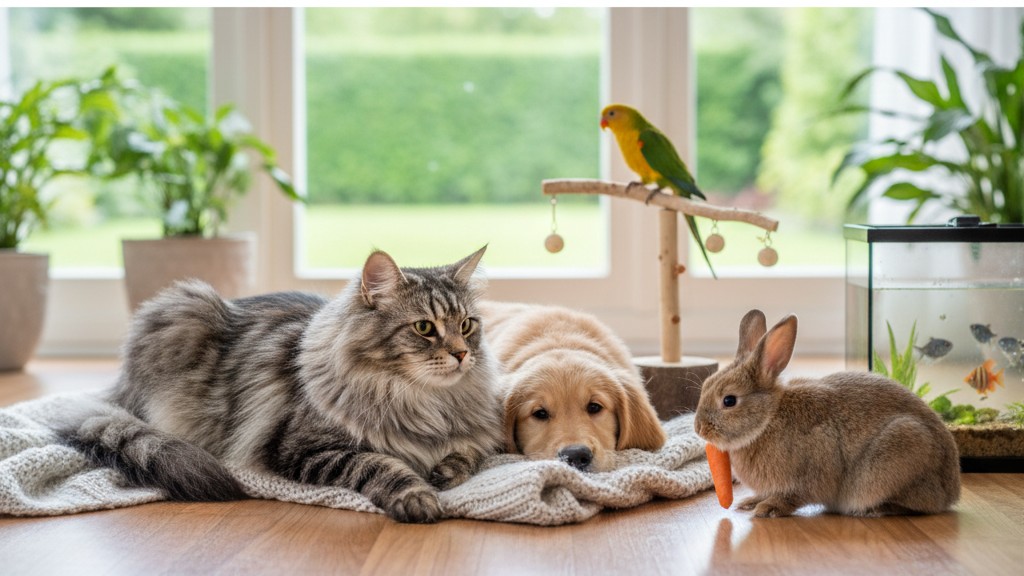 Convivencia Ideal entre Gatos Bosque de Noruega y Otros Animales en Casa