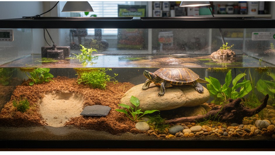 ¿Cuánto espacio necesita un Galápagos de Florida? Preparando su hábitat ideal