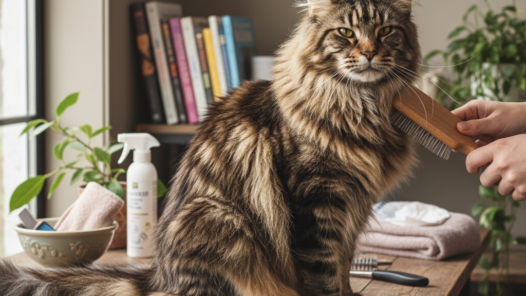 Cuidados especiales para el pelaje del Maine Coon: mantén su manto espectacular