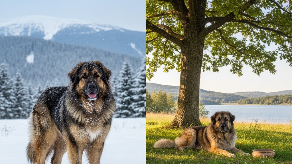 Cuidados específicos para el Pastor del Cáucaso durante el invierno y el verano