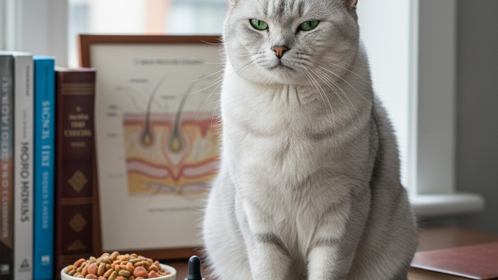 Cuidados específicos para el pelaje y salud del gato Azul Ruso