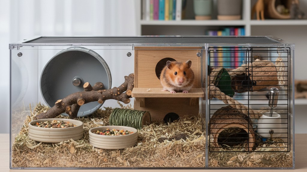 El mejor hábitat para tu hámster sirio: jaulas, accesorios y mantenimiento