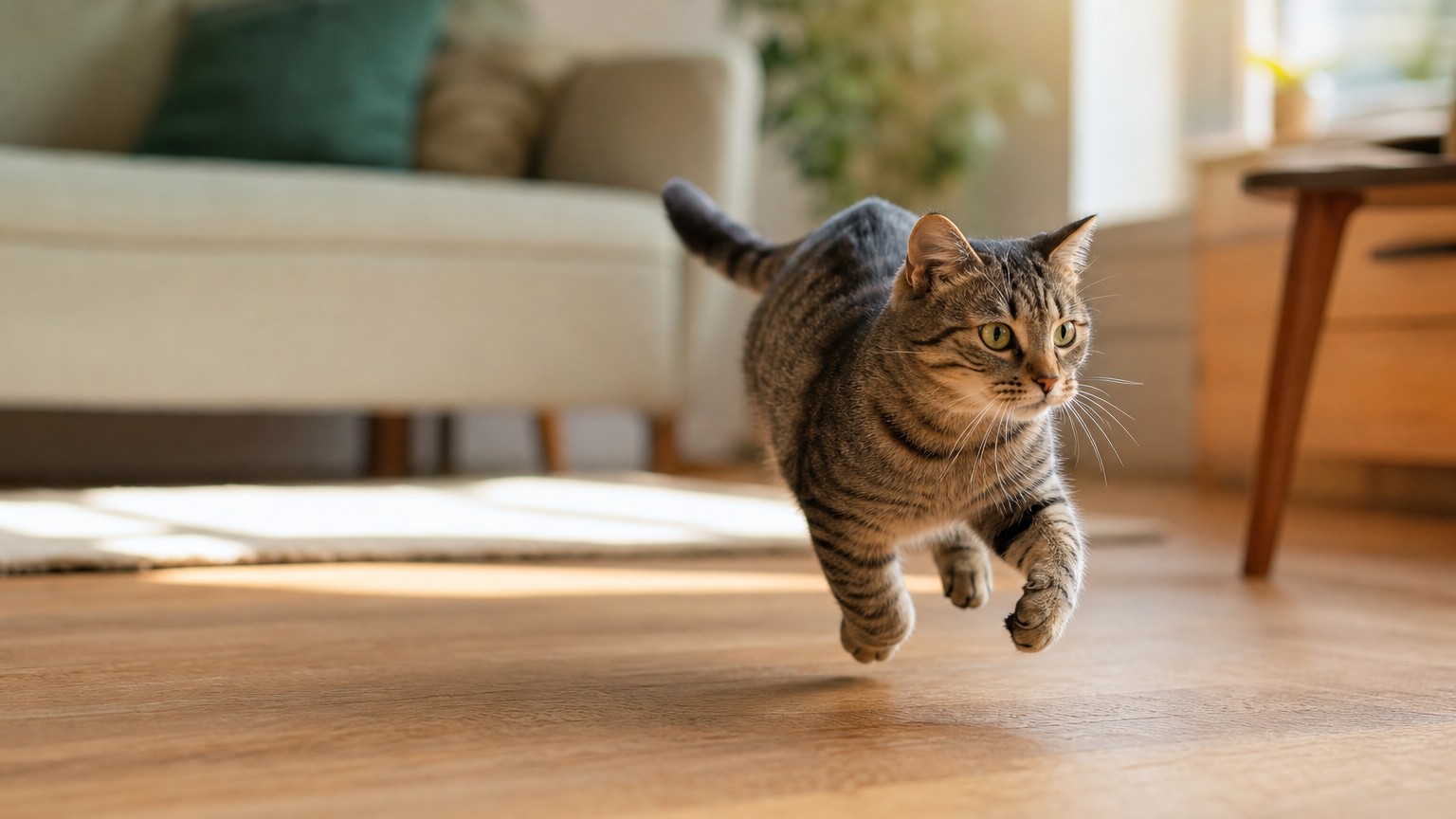 Por qué mi gato corre de repente