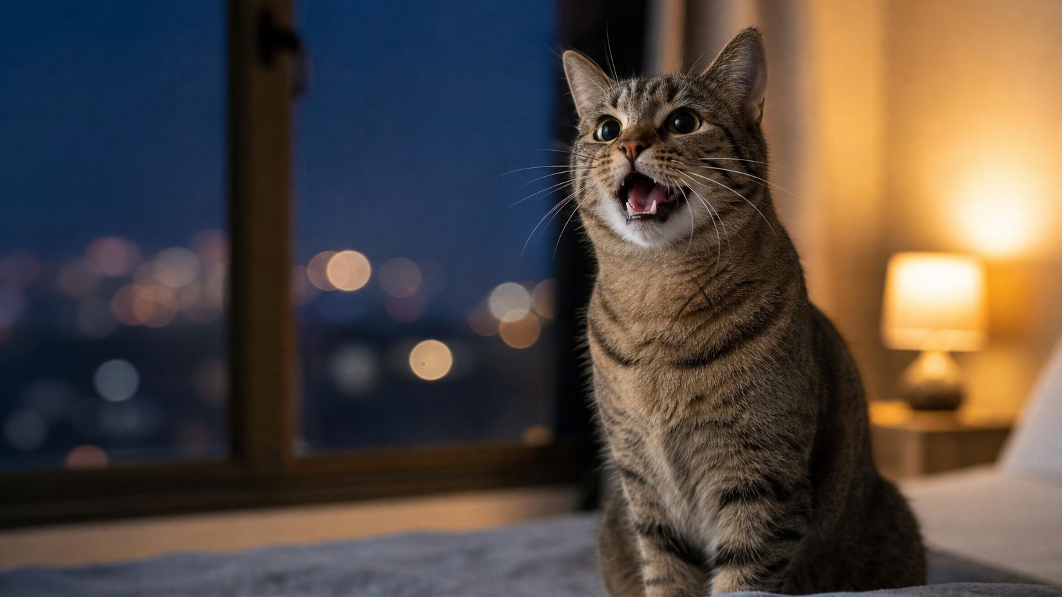 Por qué mi gato maúlla de noche
