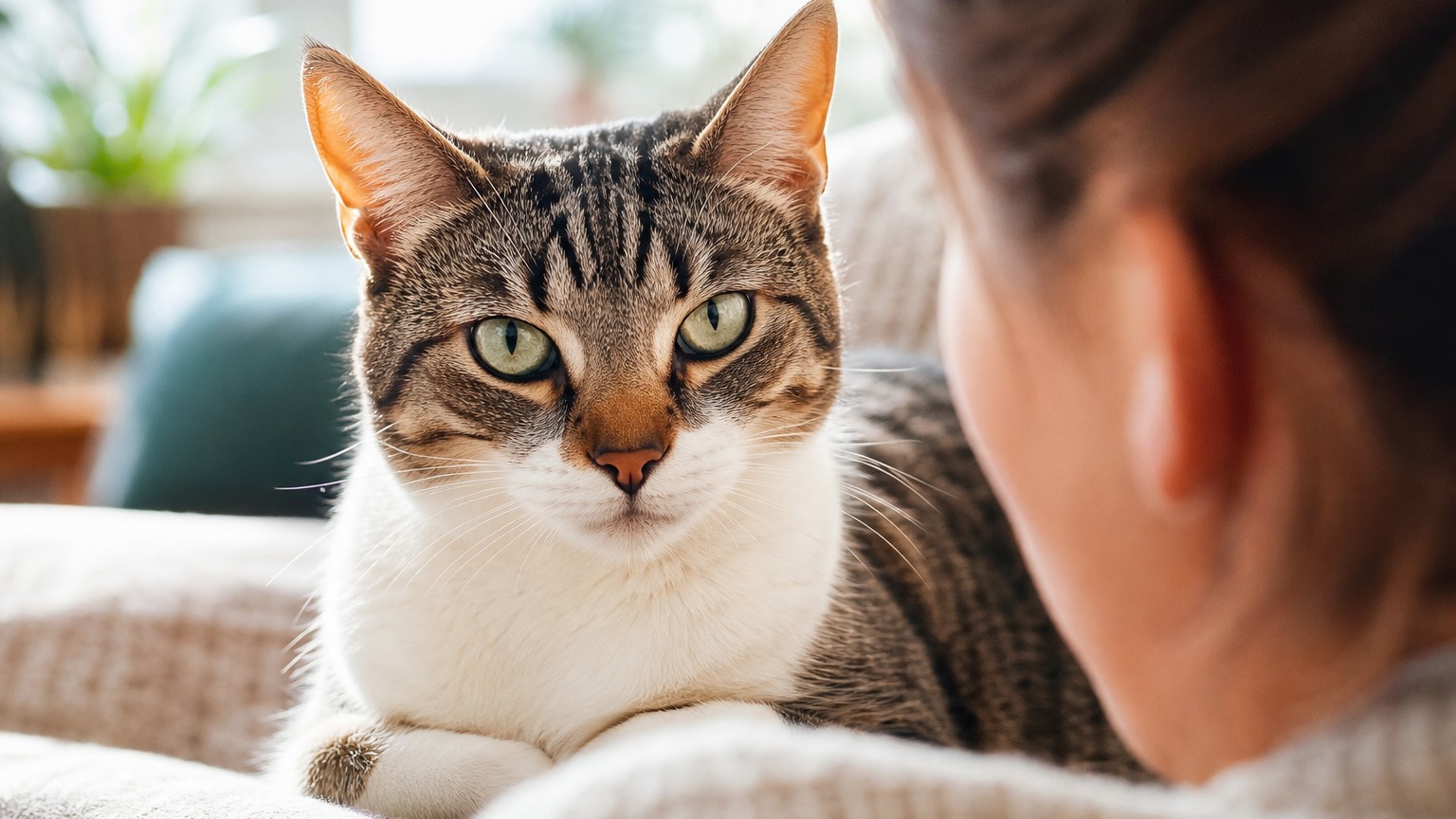 Qué significa que un gato te mire fijamente