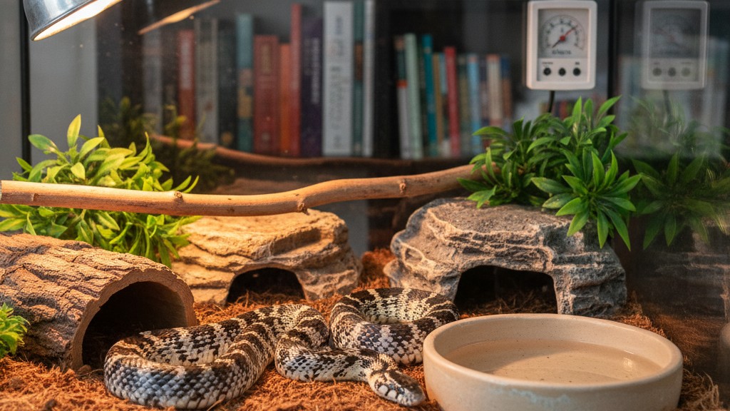 Requisitos específicos del hábitat para la serpiente rey de California en cautiverio