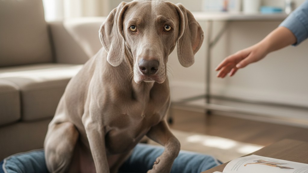 Señales de alerta en el comportamiento del Weimaraner: cuándo consultar al veterinario