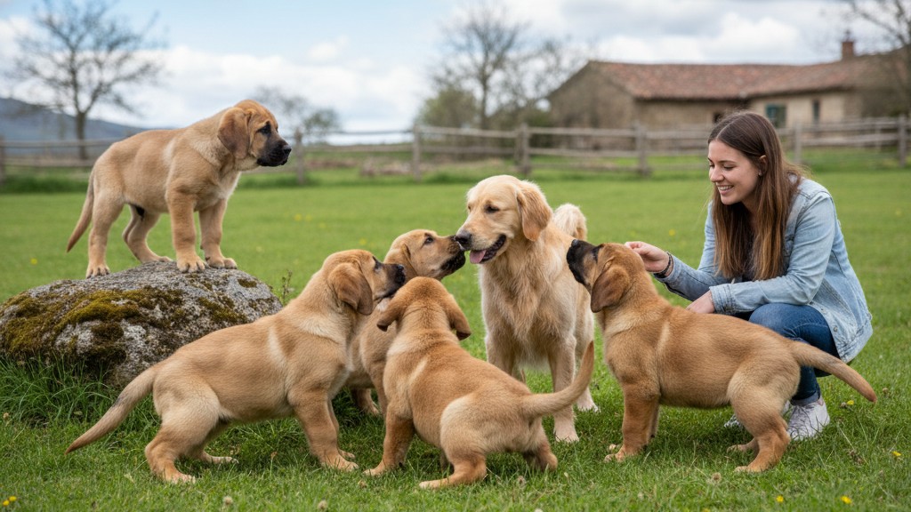 Socialización temprana en Mastines Españoles: claves para un perro equilibrado